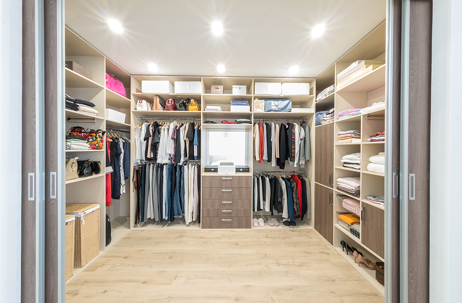 huge space for walk in closet